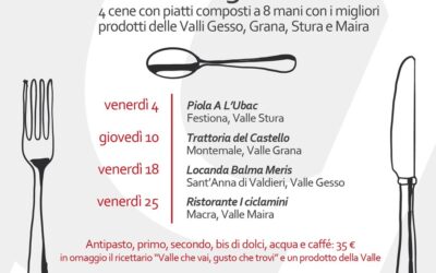 4 CENE A 8 MANI CON IL MENU DEGLI ECOMUSEI